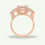 3.05 CT Heart Cut Three Stone Lab Grown Diamond Engagement Ring 14