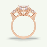 3.05 CT Heart Cut Three Stone Lab Grown Diamond Engagement Ring 14