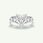 3.05 CT Heart Cut Three Stone Lab Grown Diamond Engagement Ring 15