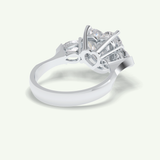 3.05 CT Heart Cut Three Stone Lab Grown Diamond Engagement Ring 16
