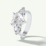3.05 CT Heart Cut Three Stone Lab Grown Diamond Engagement Ring 20