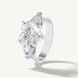 3.05 CT Heart Cut Three Stone Lab Grown Diamond Engagement Ring 20