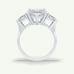 3.05 CT Heart Cut Three Stone Lab Grown Diamond Engagement Ring 21