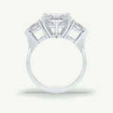3.05 CT Heart Cut Three Stone Lab Grown Diamond Engagement Ring 21