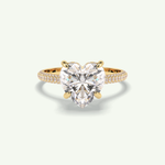 3 CT Heart Cut Hidden Halo & Lab Grown Diamond Engagement Ring 1