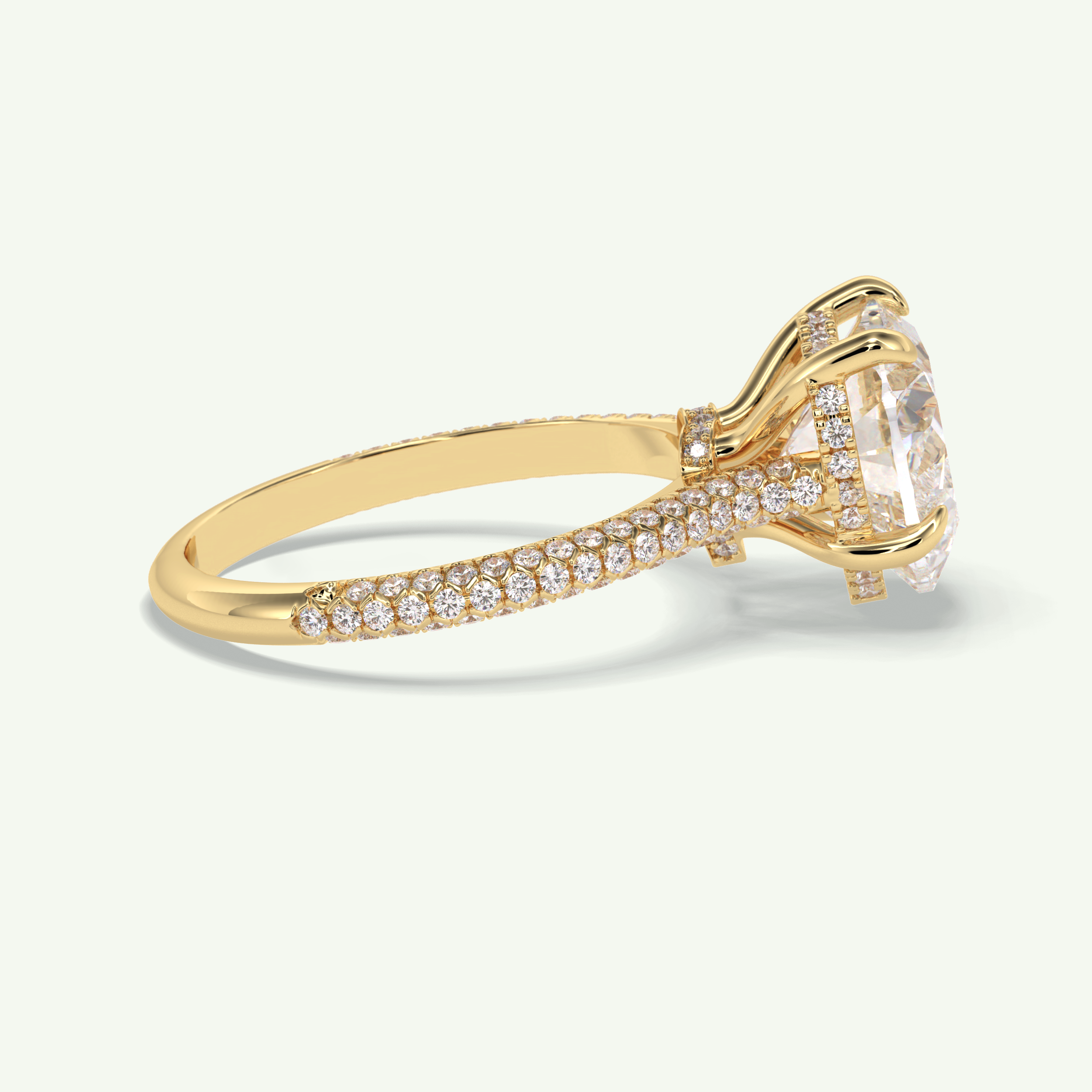 3 CT Heart Cut Hidden Halo & Lab Grown Diamond Engagement Ring 3