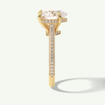3 CT Heart Cut Hidden Halo & Lab Grown Diamond Engagement Ring 4