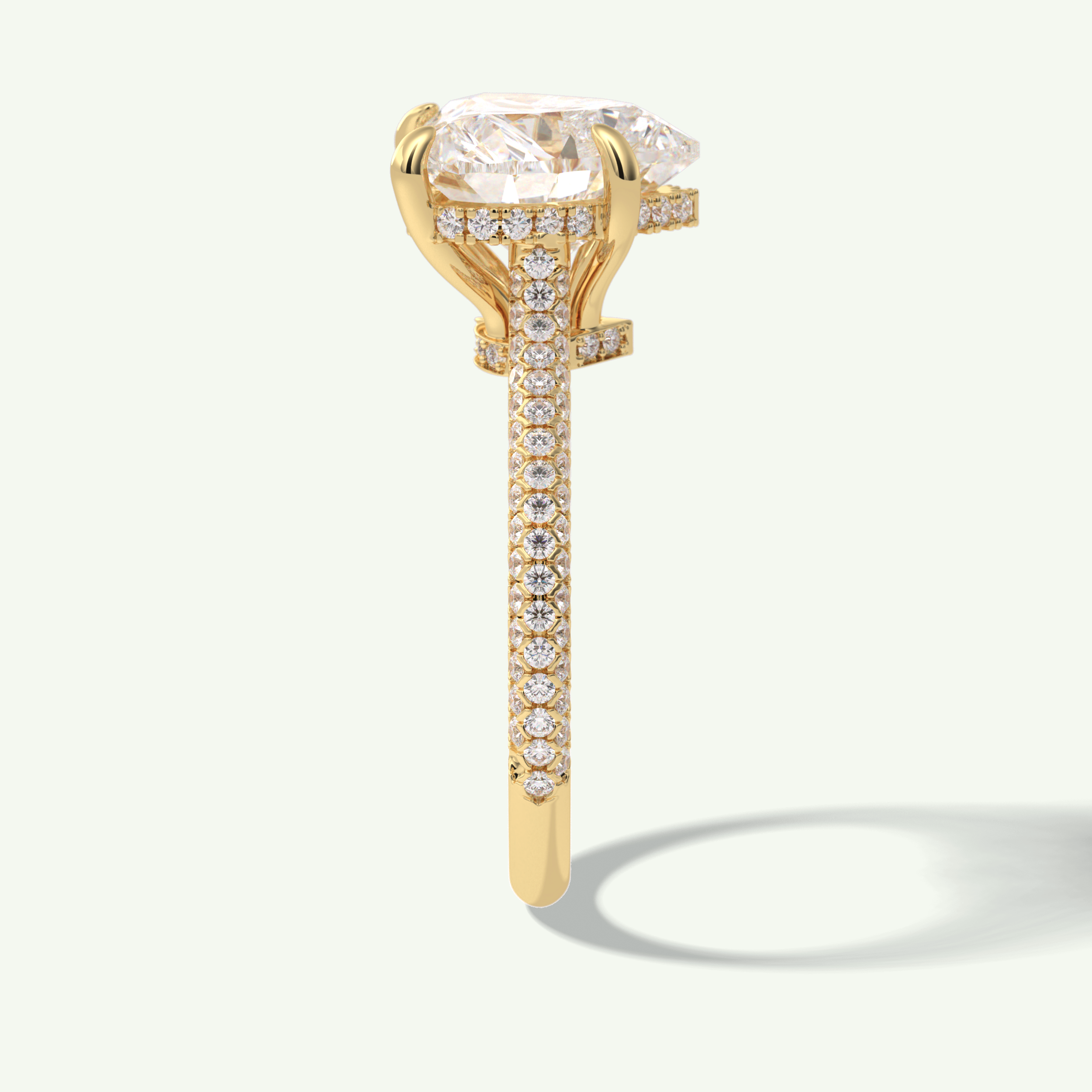 3 CT Heart Cut Hidden Halo & Lab Grown Diamond Engagement Ring 4