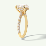 3 CT Heart Cut Hidden Halo & Lab Grown Diamond Engagement Ring 5