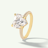 3 CT Heart Cut Hidden Halo & Lab Grown Diamond Engagement Ring 6