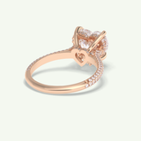 3 CT Heart Cut Hidden Halo & Lab Grown Diamond Engagement Ring 9
