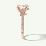 3 CT Heart Cut Hidden Halo & Lab Grown Diamond Engagement Ring 11
