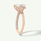 3 CT Heart Cut Hidden Halo & Lab Grown Diamond Engagement Ring 12