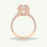 3 CT Heart Cut Hidden Halo & Lab Grown Diamond Engagement Ring 14