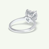 3 CT Heart Cut Hidden Halo & Lab Grown Diamond Engagement Ring 16