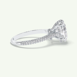 3 CT Heart Cut Hidden Halo & Lab Grown Diamond Engagement Ring 17