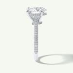 3 CT Heart Cut Hidden Halo & Lab Grown Diamond Engagement Ring 18