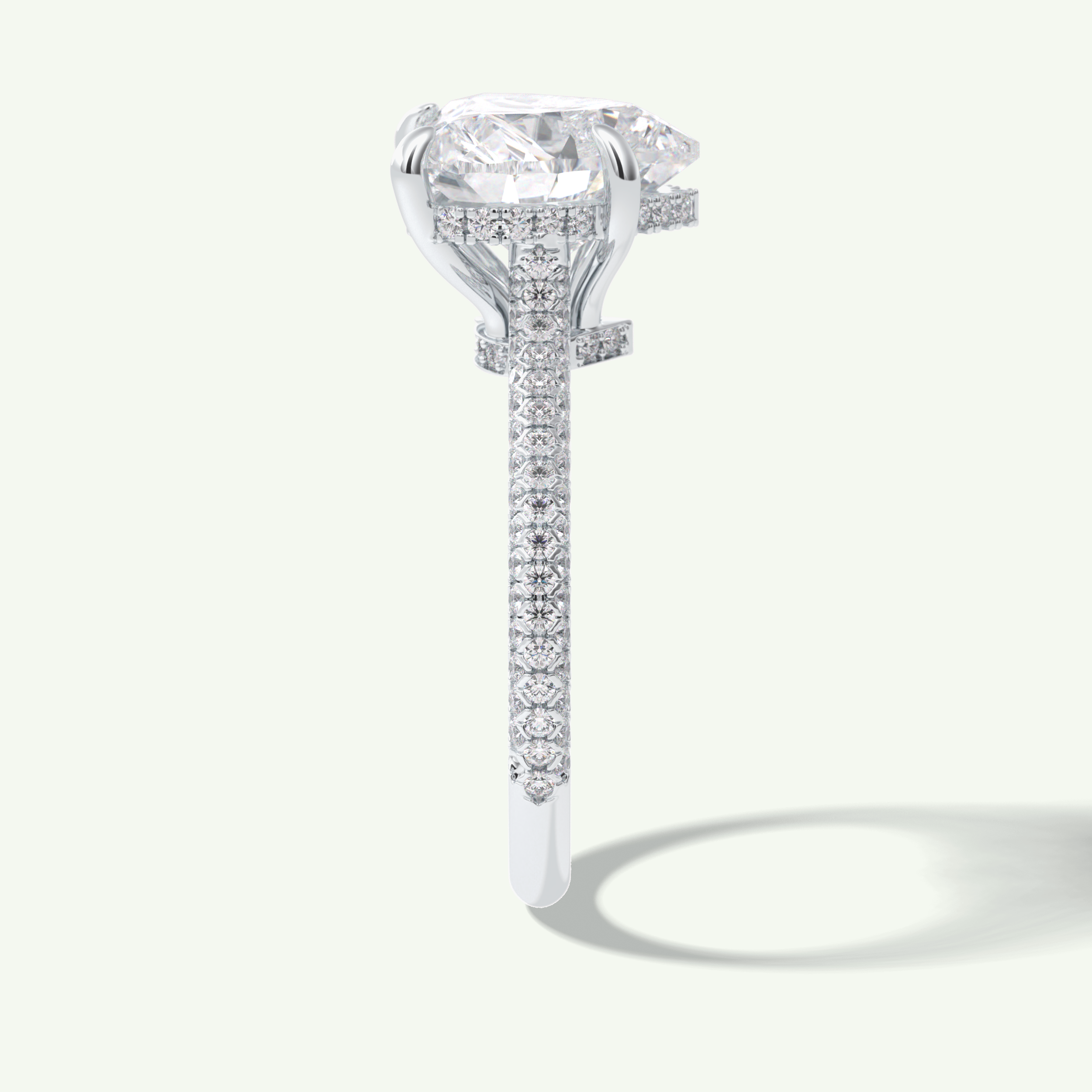 3 CT Heart Cut Hidden Halo & Lab Grown Diamond Engagement Ring 18