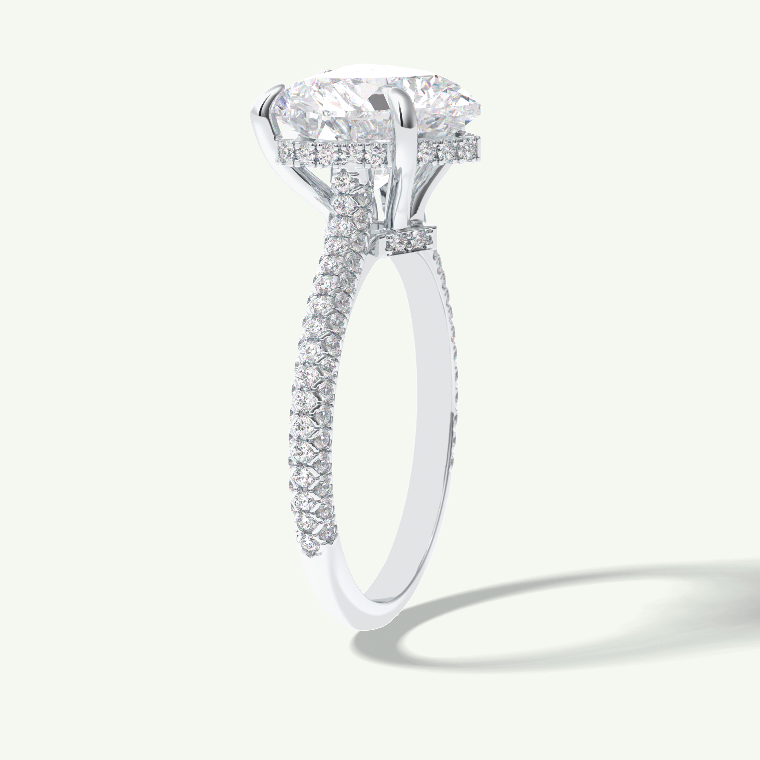 3 CT Heart Cut Hidden Halo & Lab Grown Diamond Engagement Ring 19