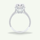 3 CT Heart Cut Hidden Halo & Lab Grown Diamond Engagement Ring 21