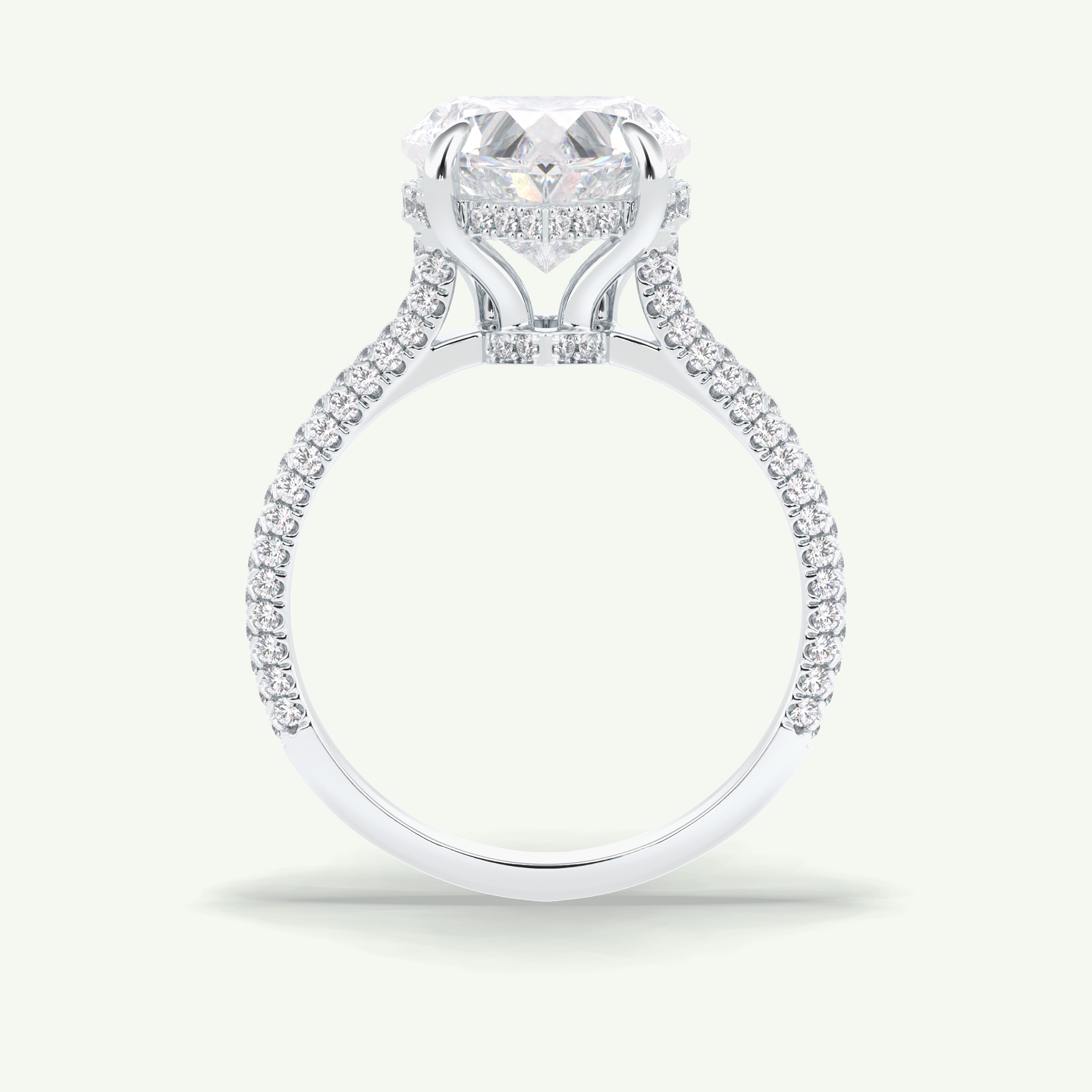 3 CT Heart Cut Hidden Halo & Lab Grown Diamond Engagement Ring 21