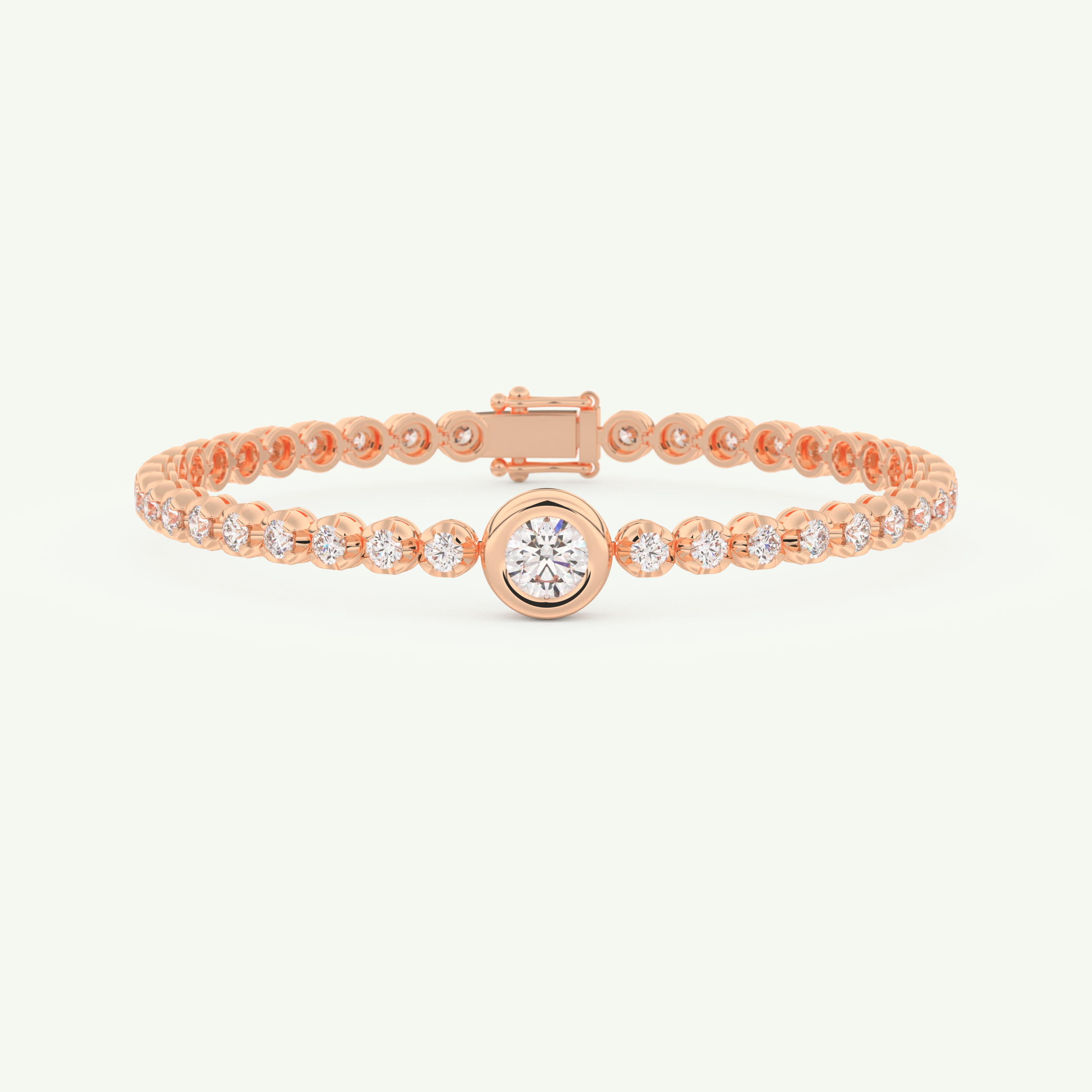 3.04 TCW Round Shaped Lab-Grown Diamond Tennis Bracelet 4