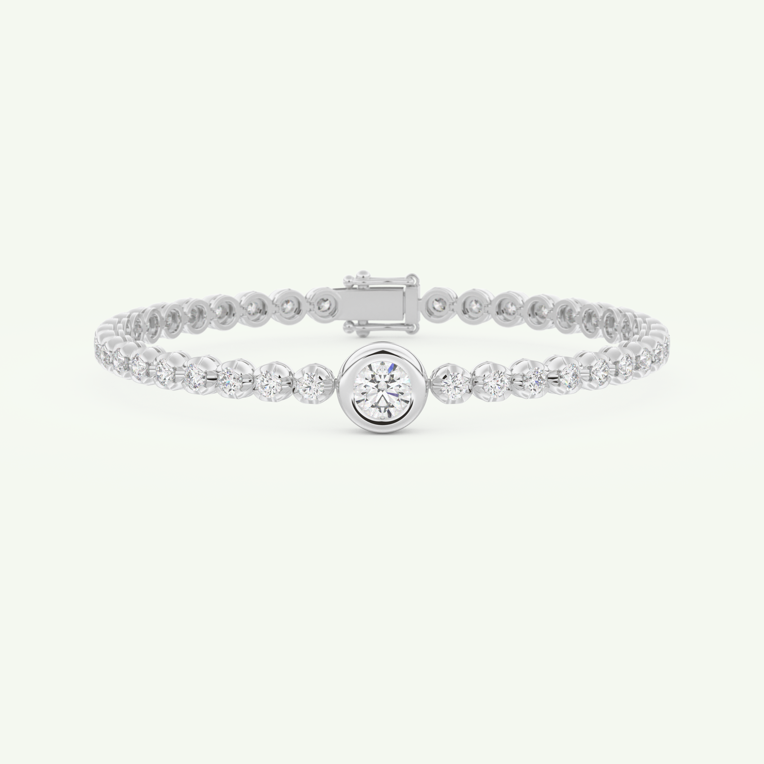 3.04 TCW Round Shaped Lab-Grown Diamond Tennis Bracelet 7