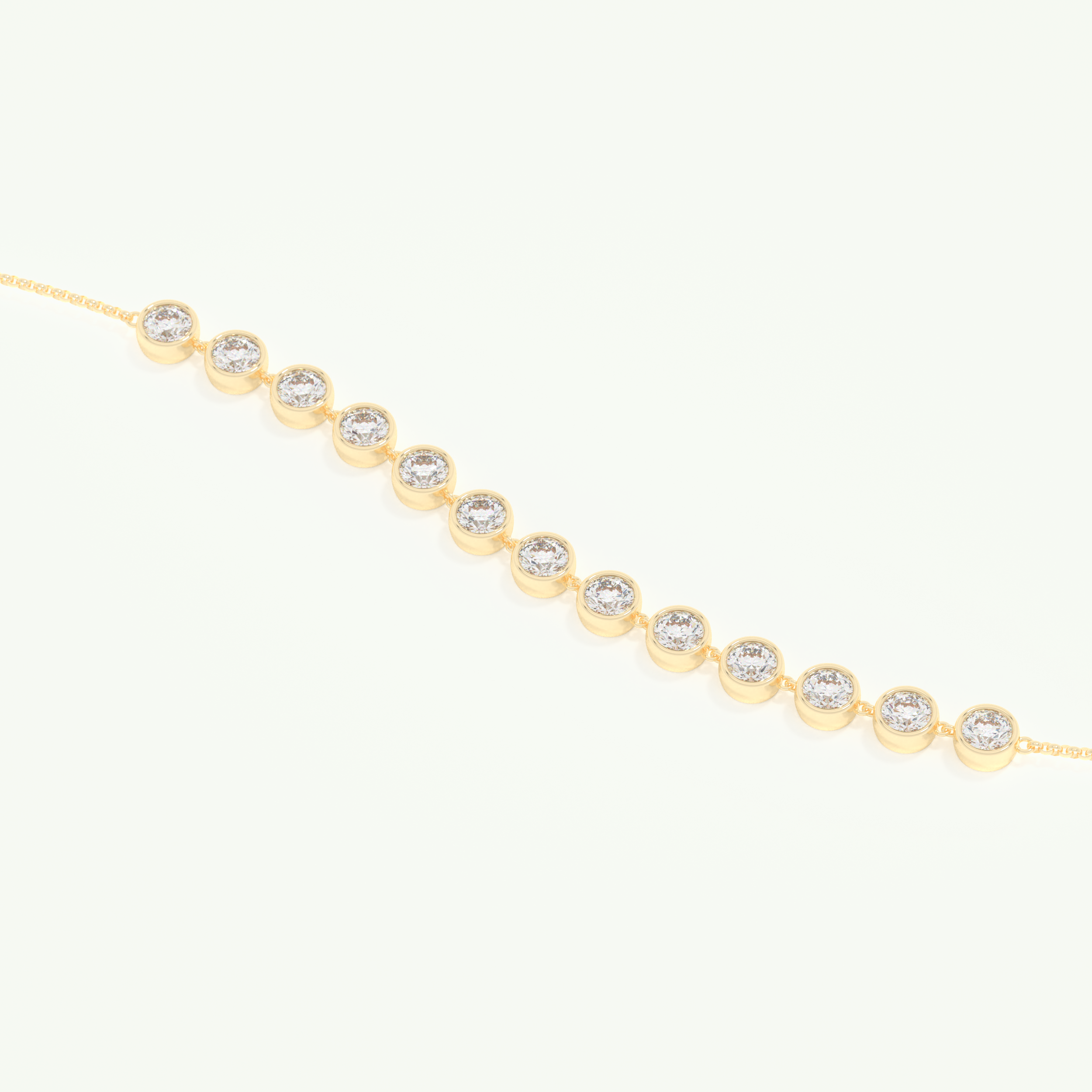 0.76 TCW Round Shaped Lab-Grown Diamond Tennis Bracelet 2