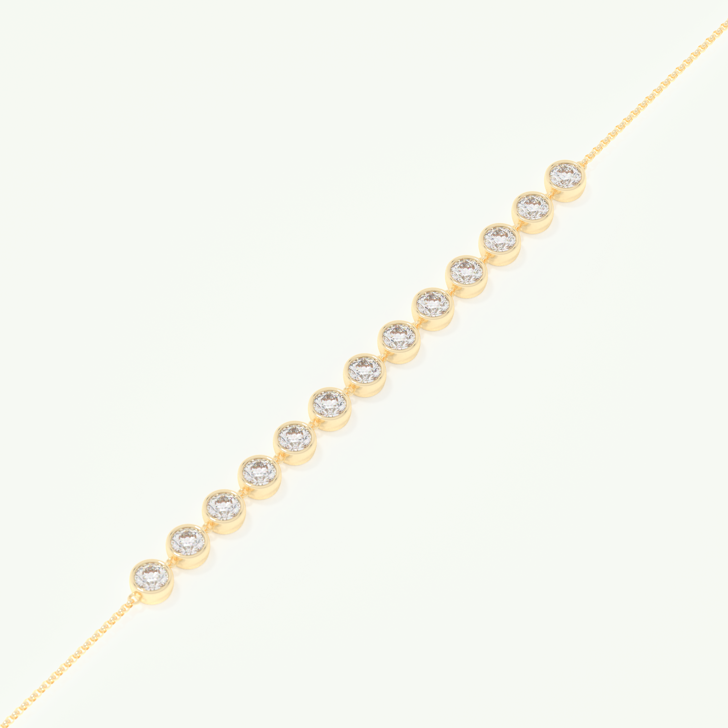 0.76 TCW Round Shaped Lab-Grown Diamond Tennis Bracelet 3