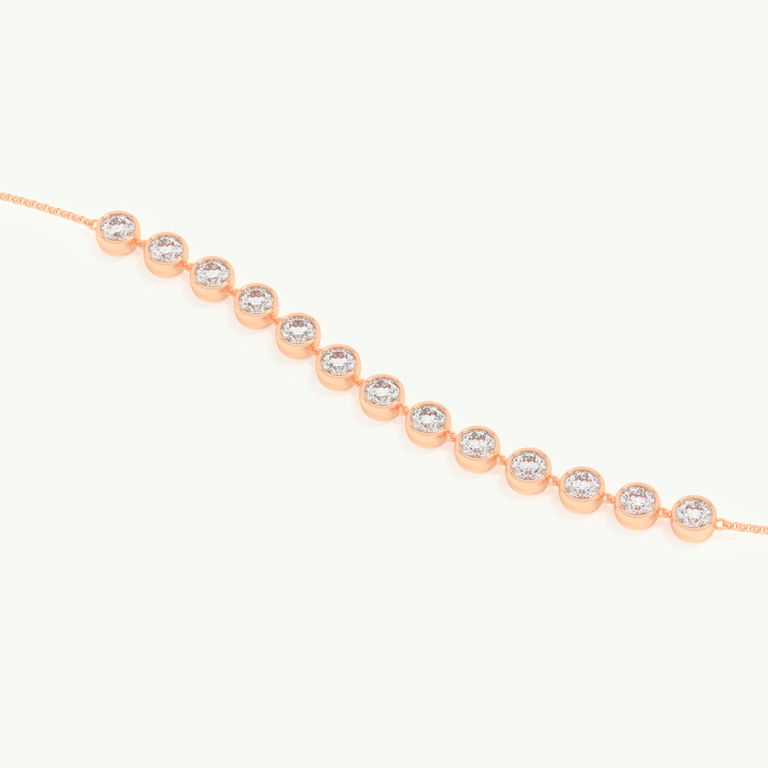0.76 TCW Round Shaped Lab-Grown Diamond Tennis Bracelet 5