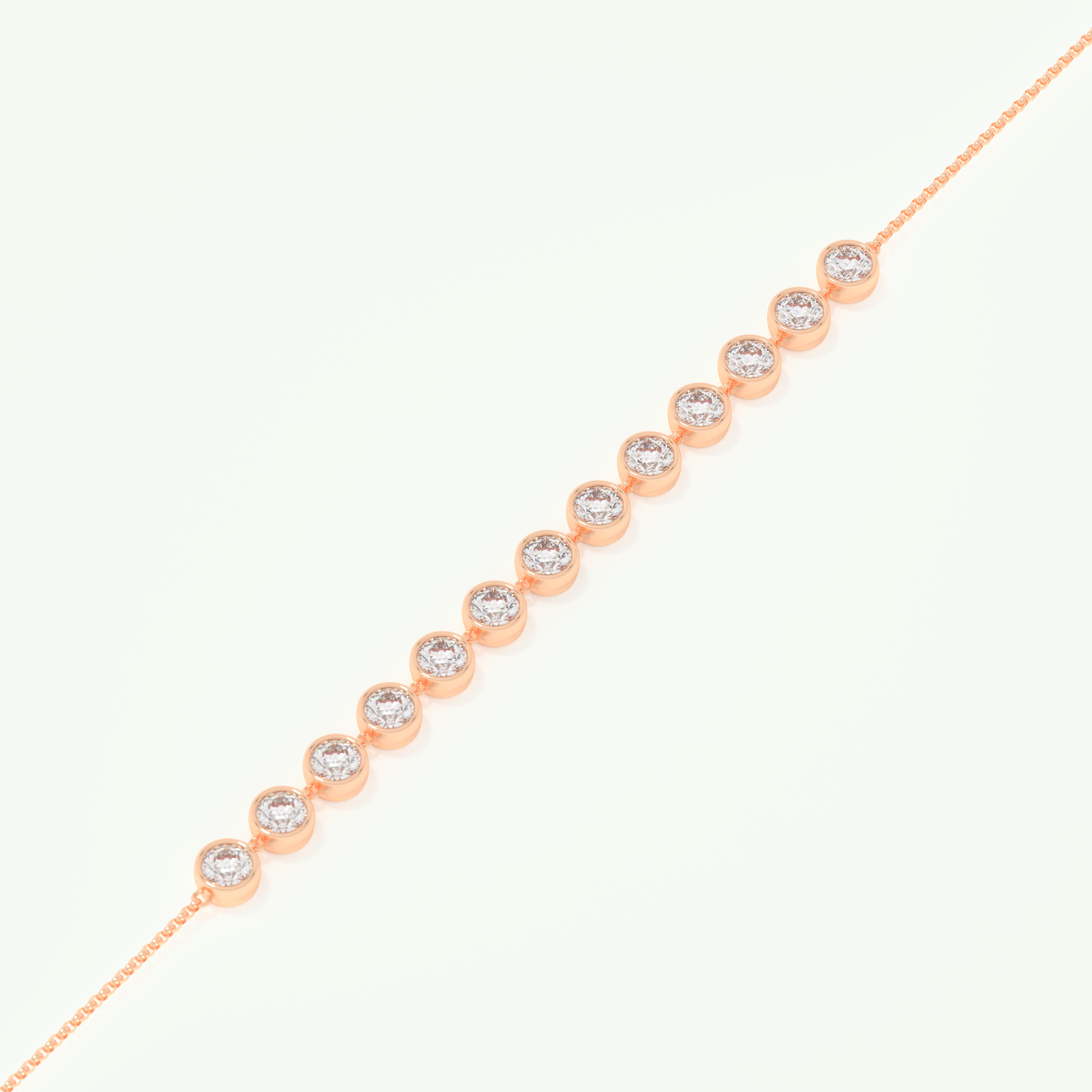 0.76 TCW Round Shaped Lab-Grown Diamond Tennis Bracelet 6