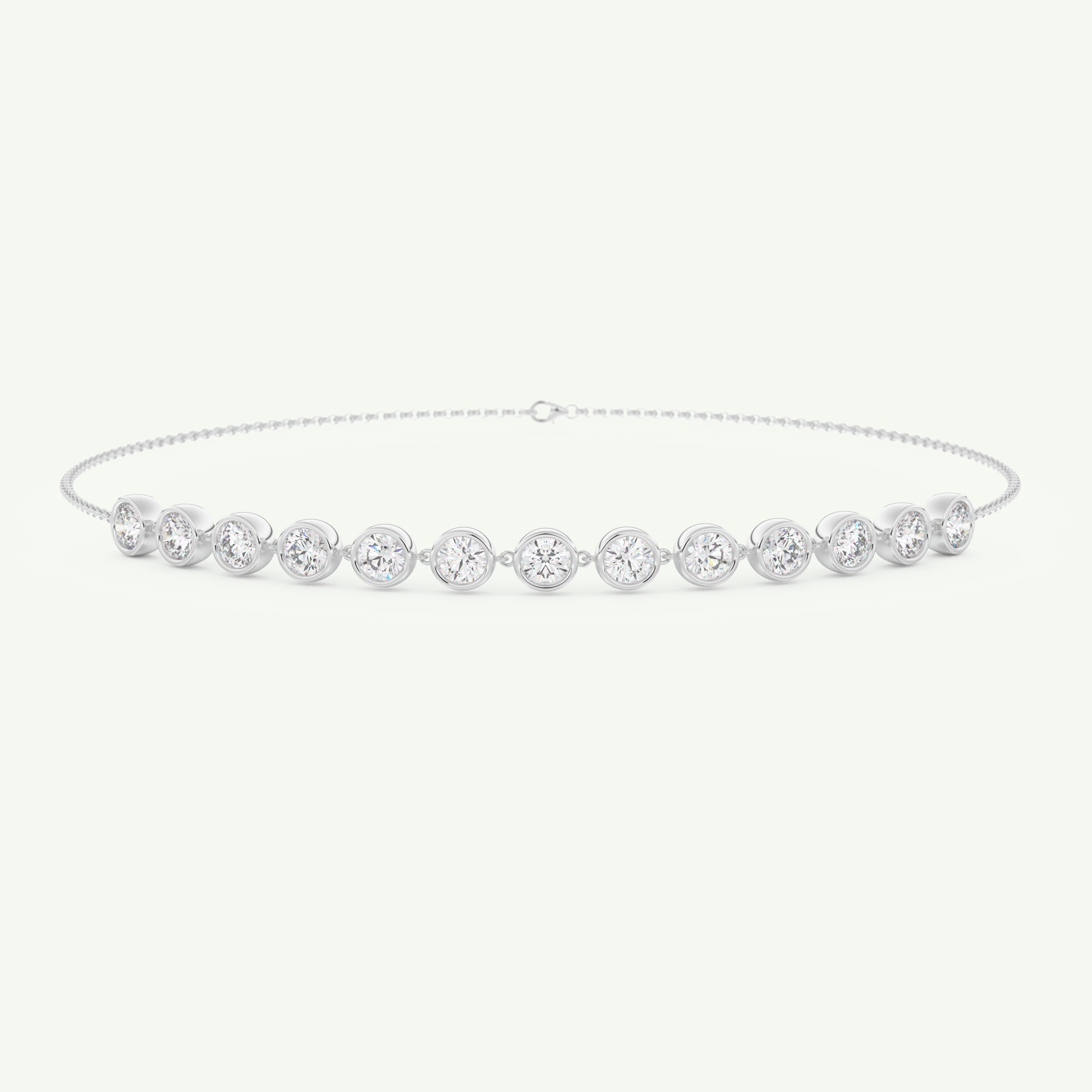 0.76 TCW Round Shaped Lab-Grown Diamond Tennis Bracelet 7