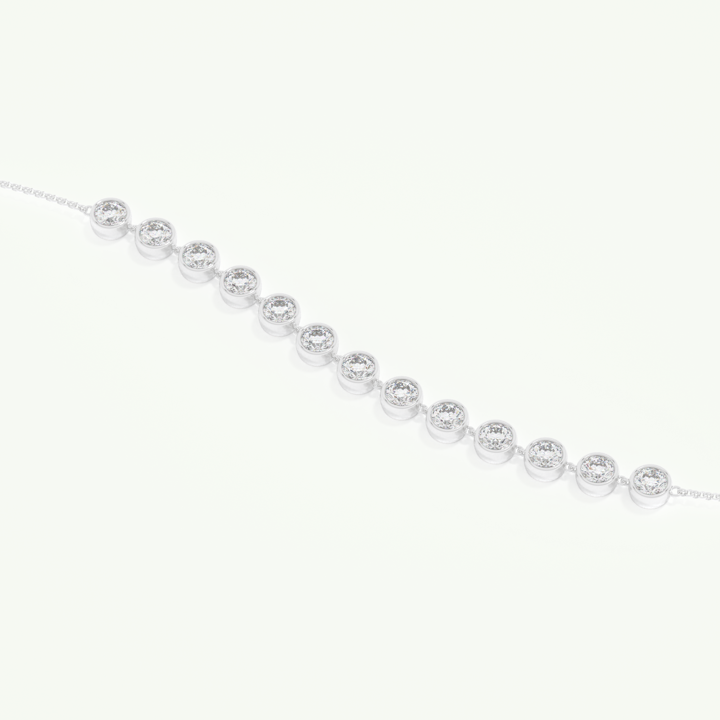 0.76 TCW Round Shaped Lab-Grown Diamond Tennis Bracelet 8