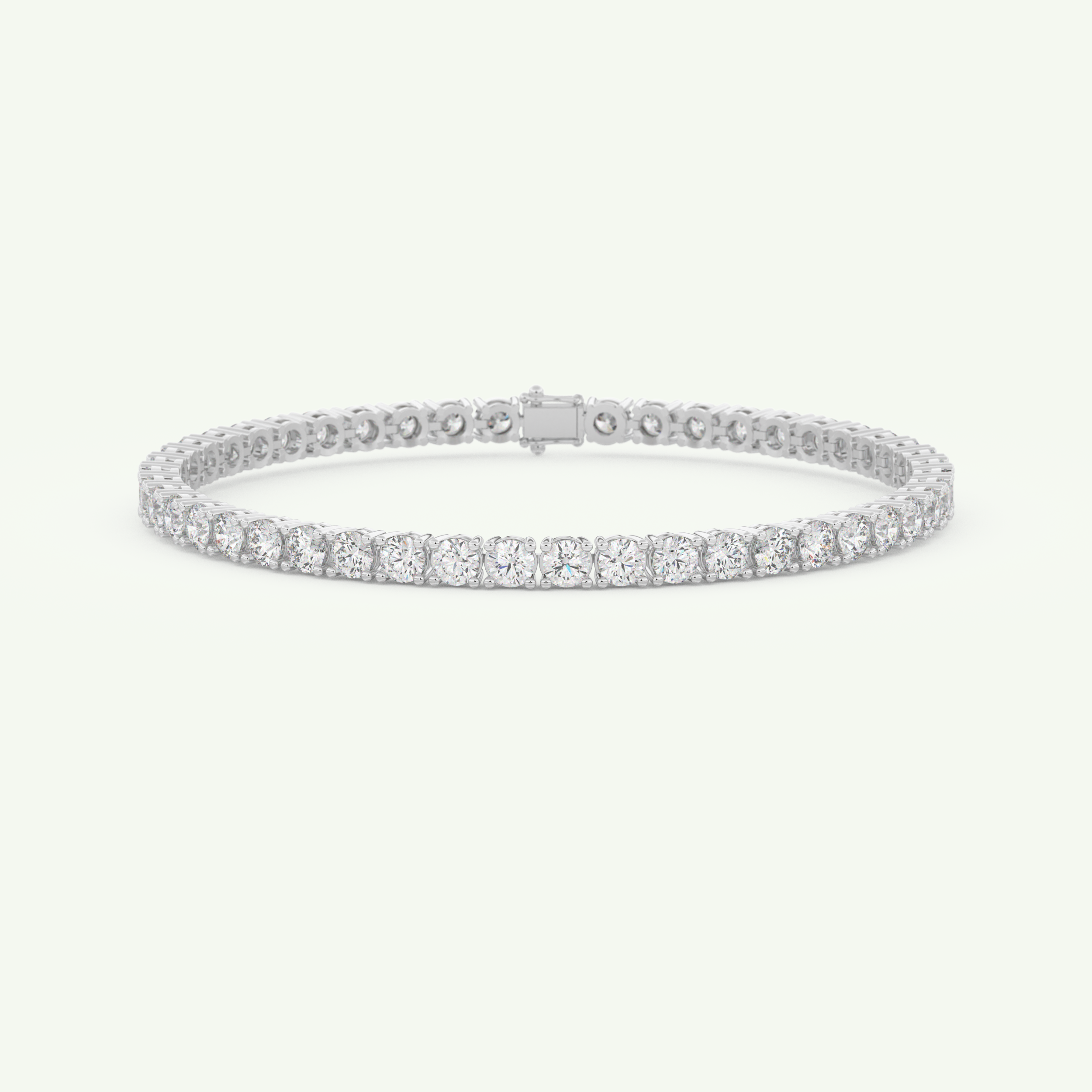 5.07 TCW Round Shaped Lab-Grown Diamond Tennis Bracelet 7