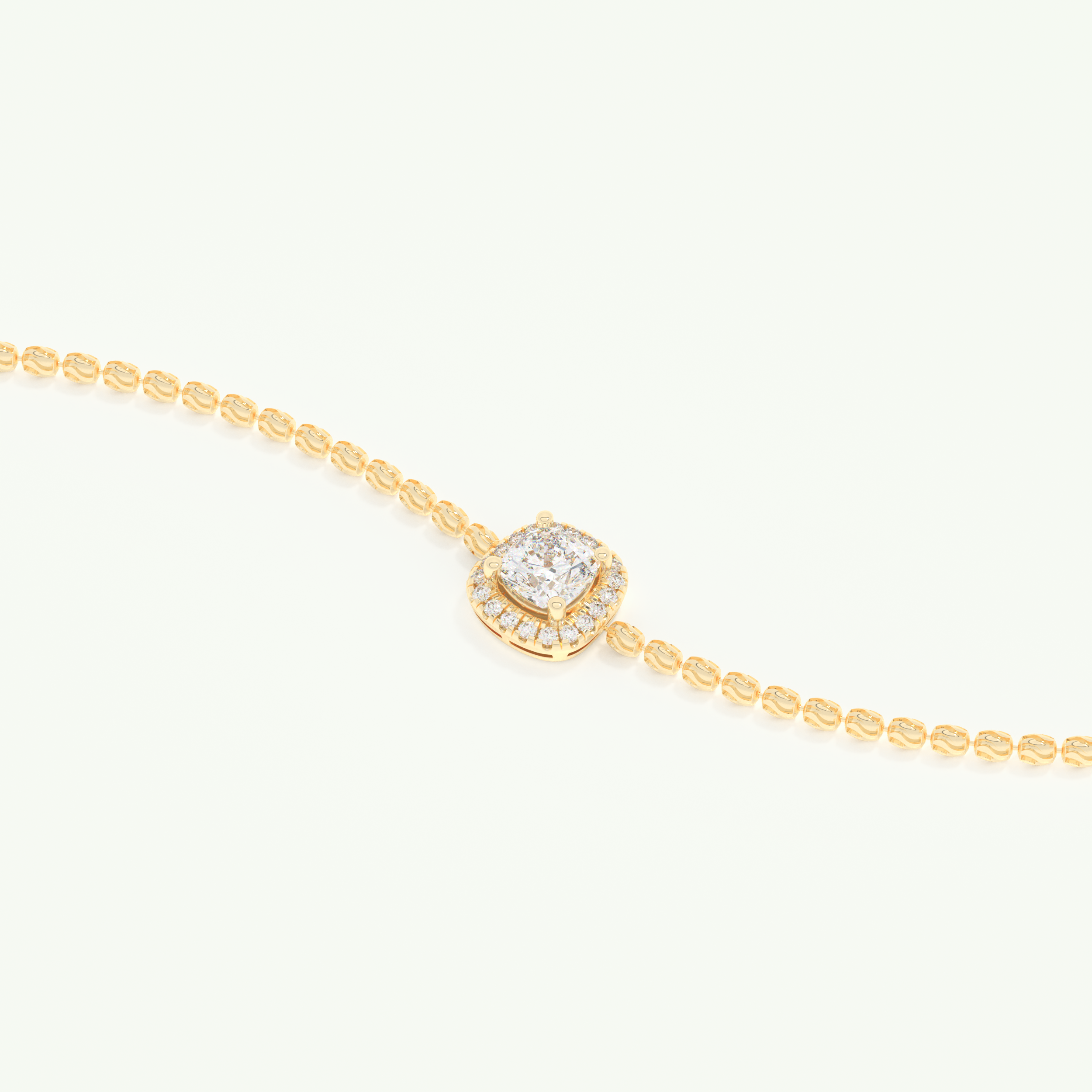 0.99 TCW Cushion & Round Shaped Lab-Grown Diamond Clover Bracelet 2