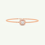 0.99 TCW Cushion & Round Shaped Lab-Grown Diamond Clover Bracelet 4