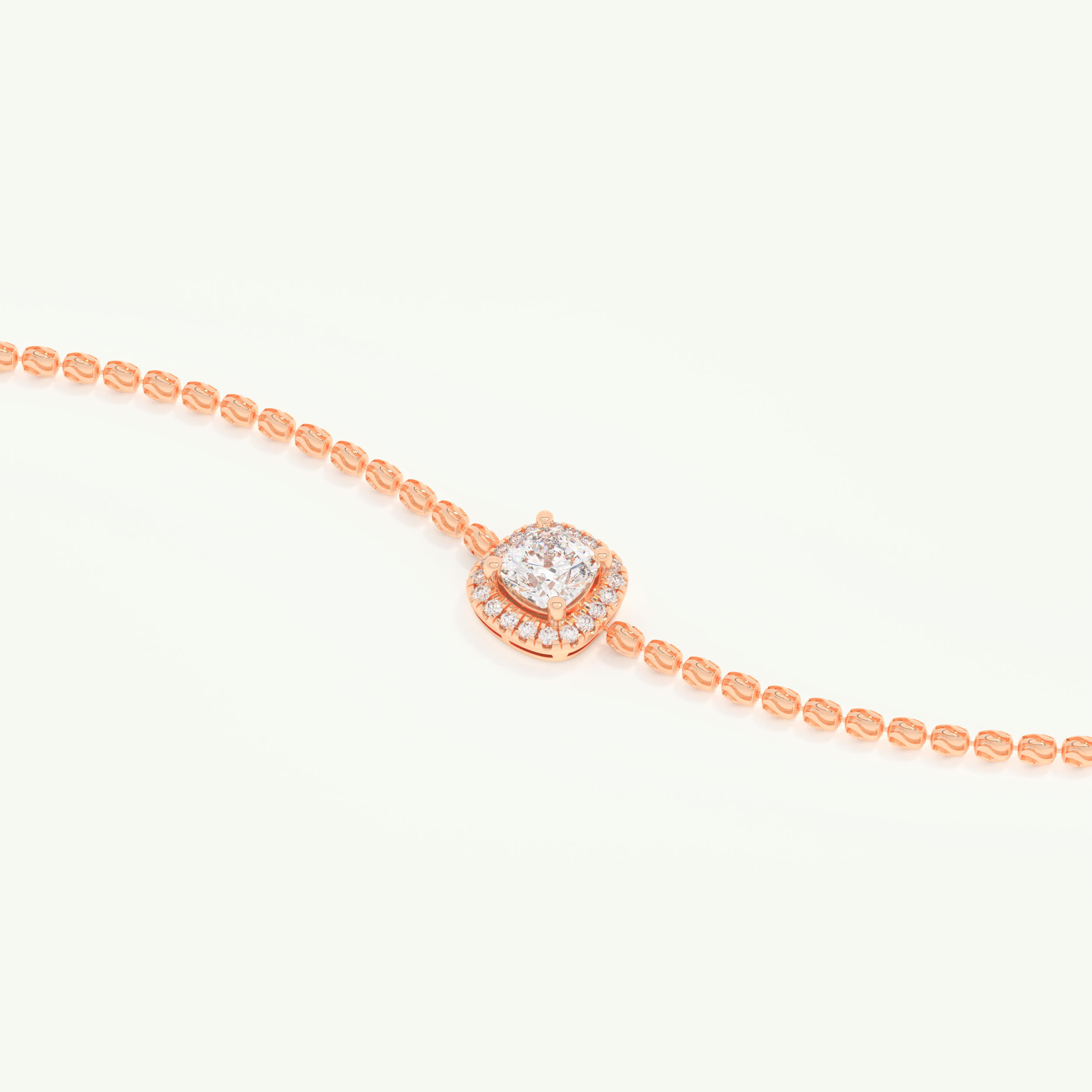 0.99 TCW Cushion & Round Shaped Lab-Grown Diamond Clover Bracelet 5