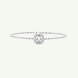 0.99 TCW Cushion & Round Shaped Lab-Grown Diamond Clover Bracelet 7