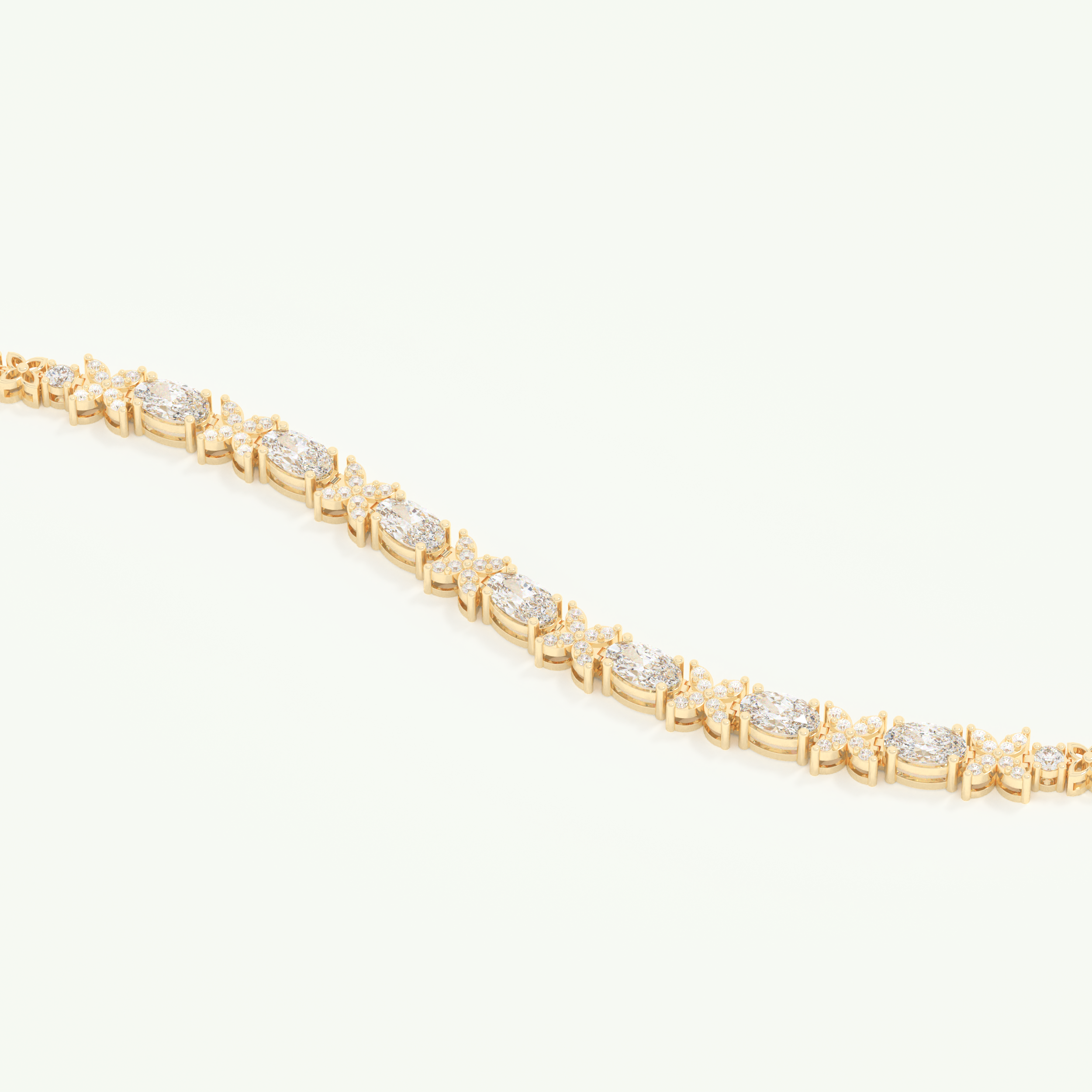 1.74 TCW Oval & Round Shaped Lab-Grown Diamond Tennis Bracelet 2