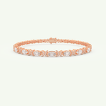1.74 TCW Oval & Round Shaped Lab-Grown Diamond Tennis Bracelet 4