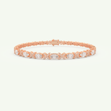 1.74 TCW Oval & Round Shaped Lab-Grown Diamond Tennis Bracelet 4