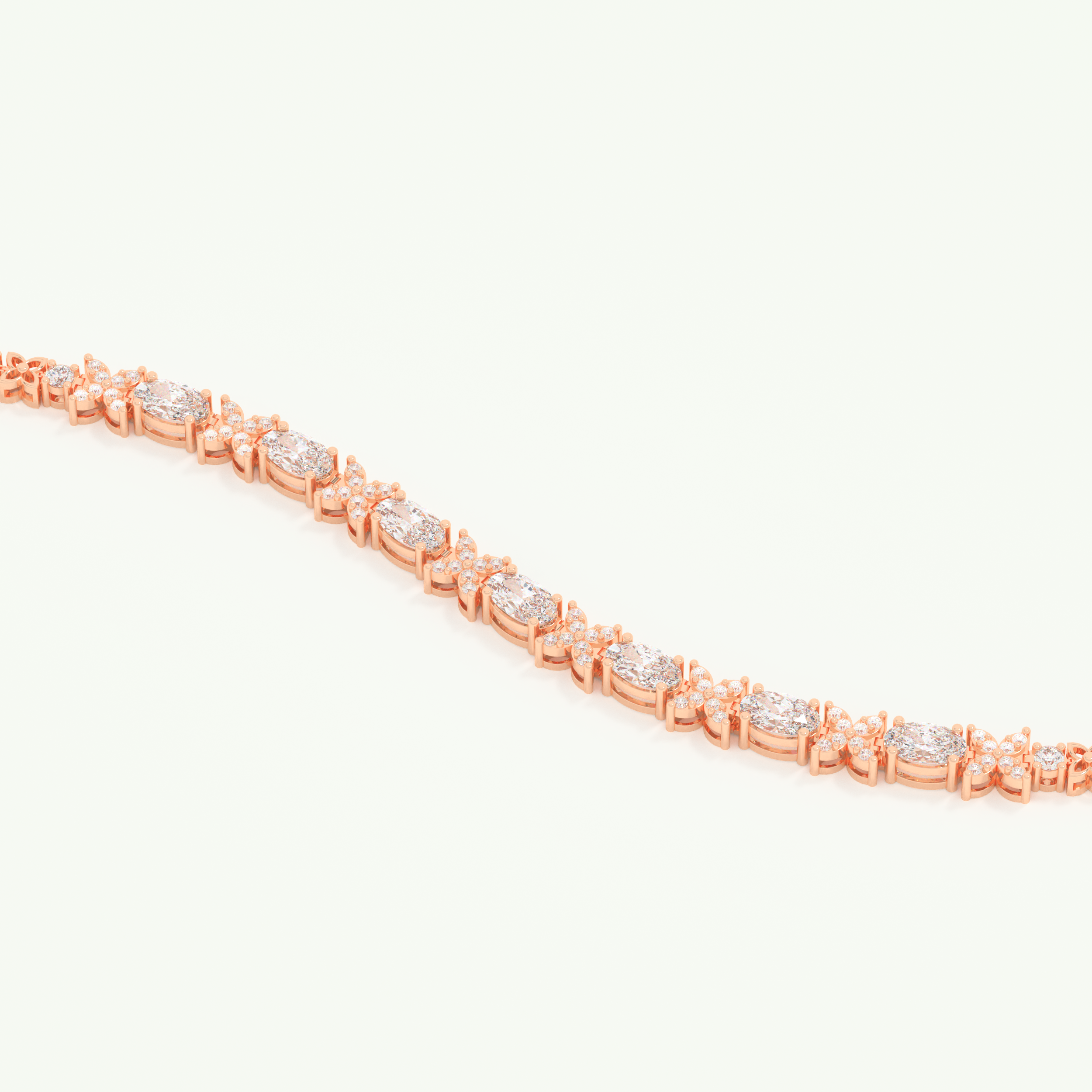 1.74 TCW Oval & Round Shaped Lab-Grown Diamond Tennis Bracelet 5