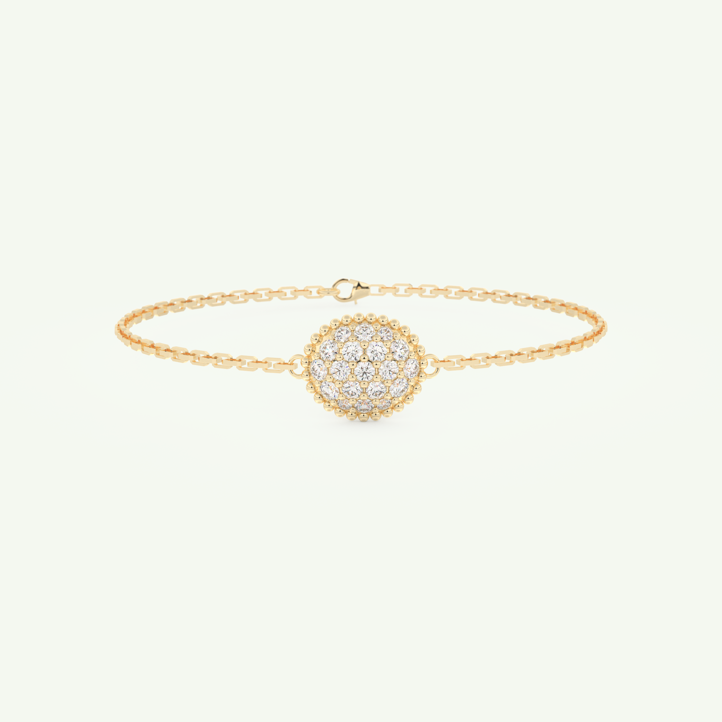 0.53 TCW Round Shaped Lab-Grown Diamond Clover Bracelet 1