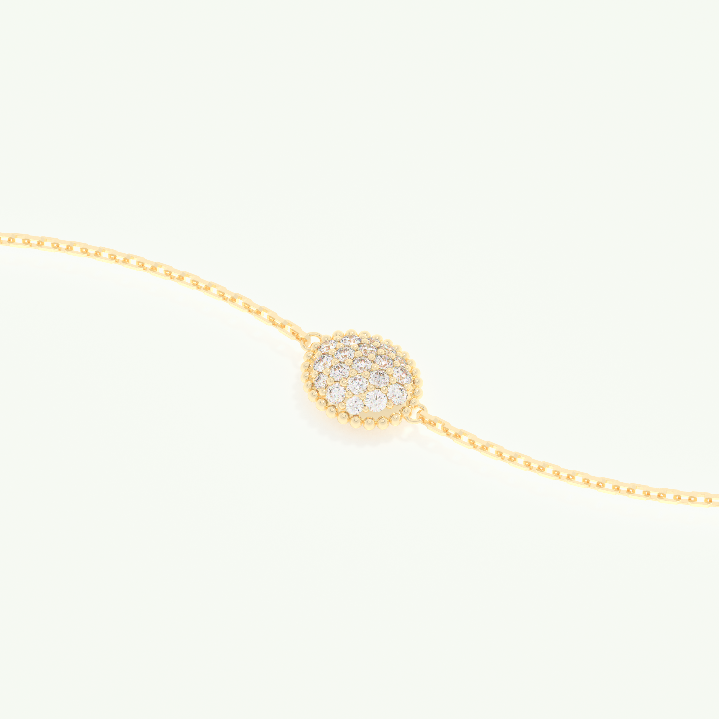 0.53 TCW Round Shaped Lab-Grown Diamond Clover Bracelet 2
