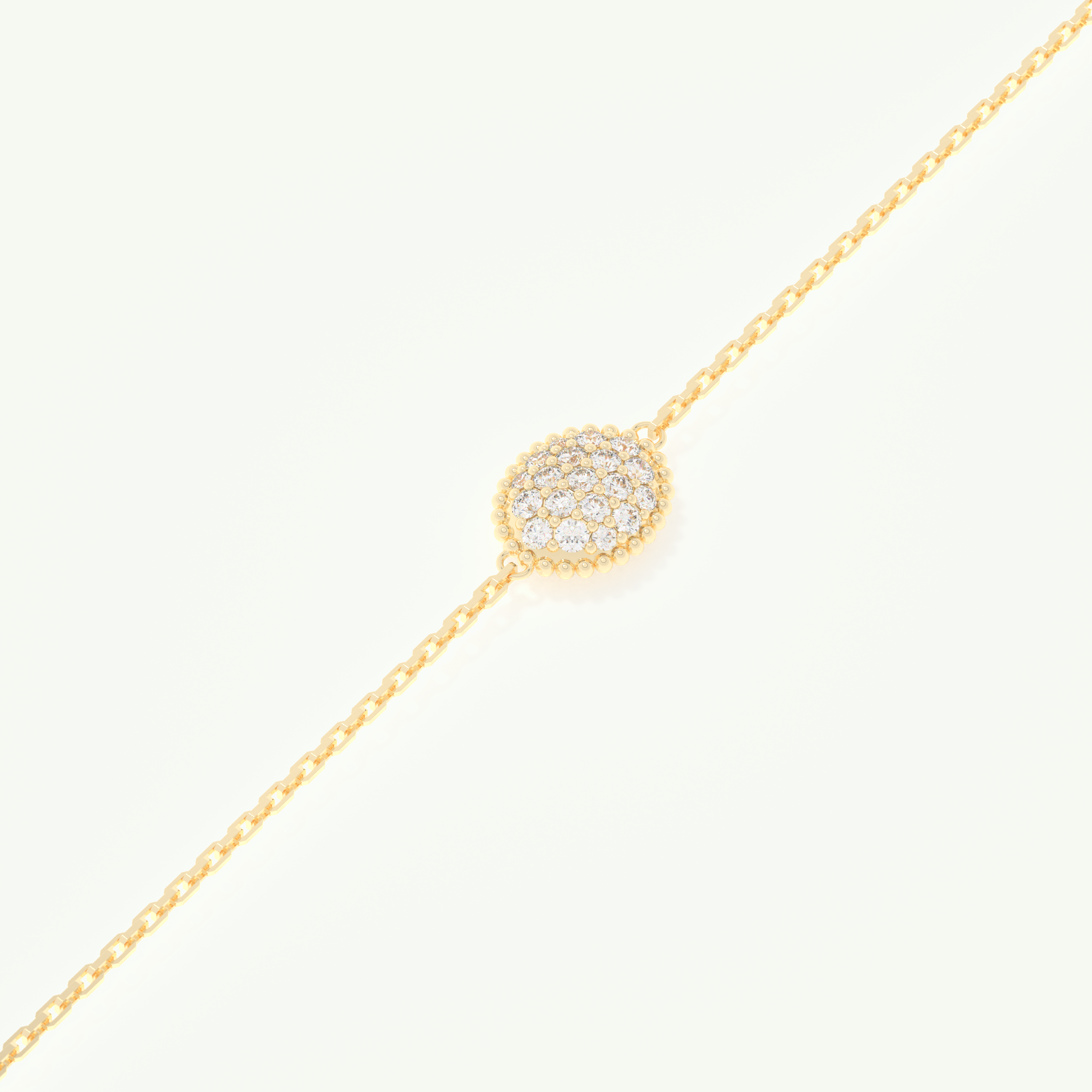 0.53 TCW Round Shaped Lab-Grown Diamond Clover Bracelet 3