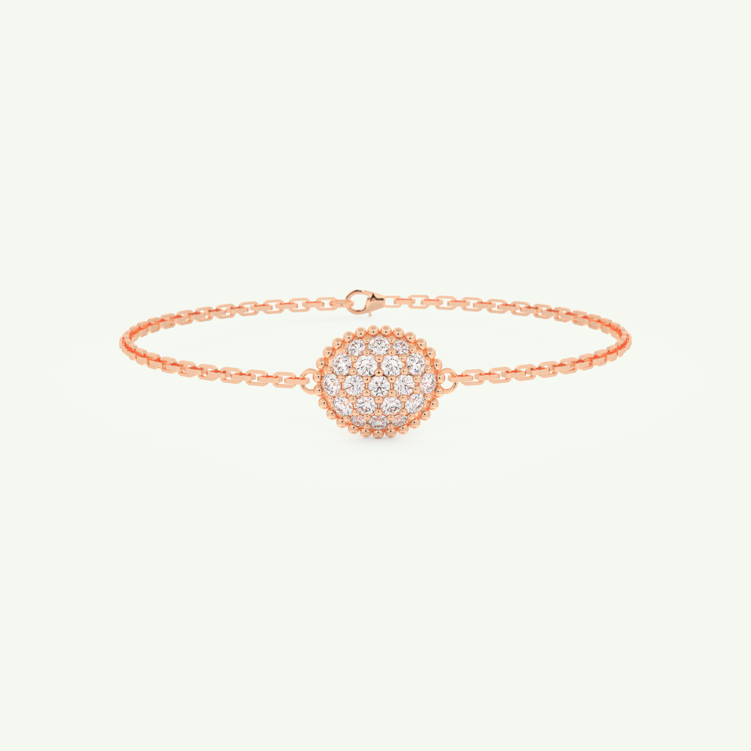 0.53 TCW Round Shaped Lab-Grown Diamond Clover Bracelet 4