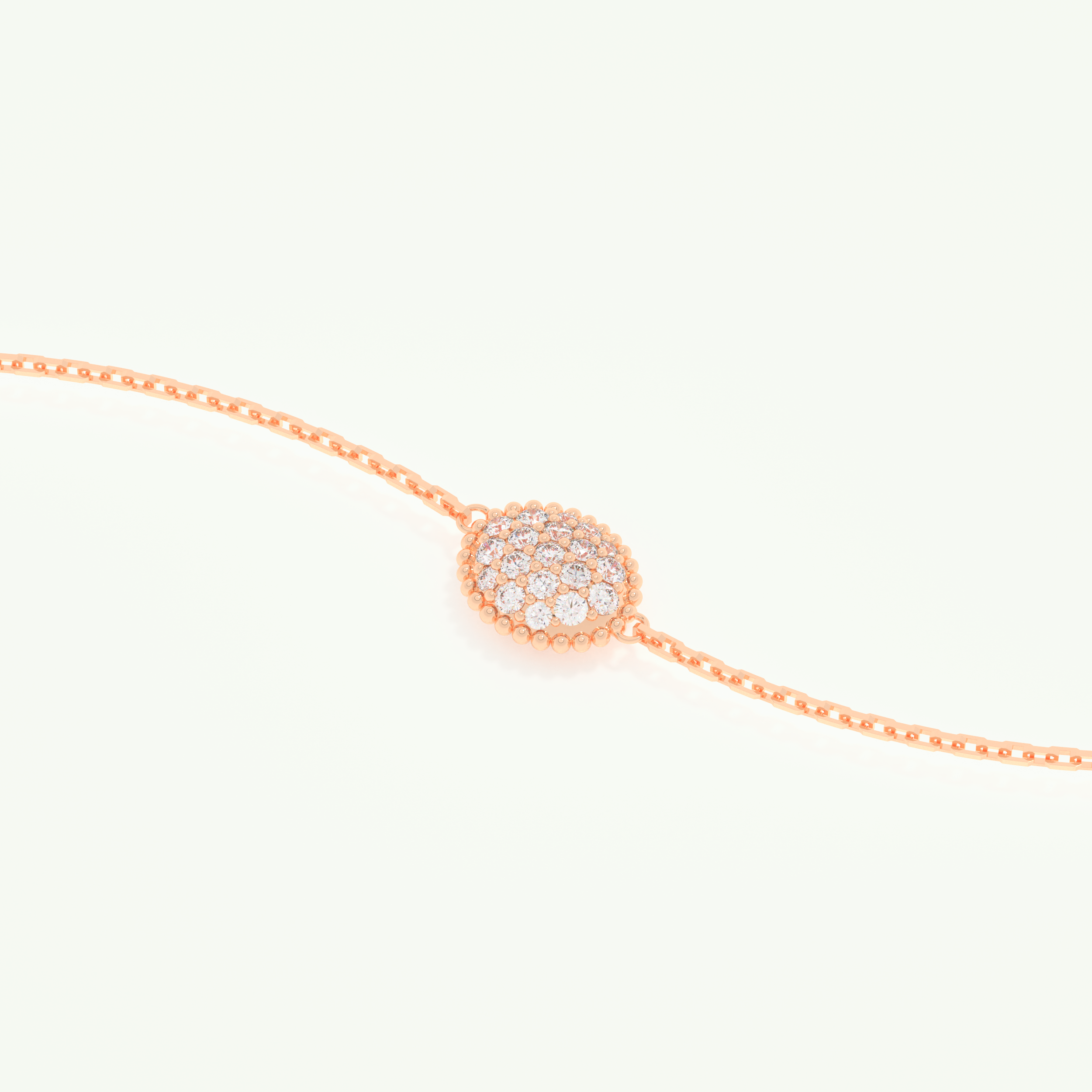 0.53 TCW Round Shaped Lab-Grown Diamond Clover Bracelet 5