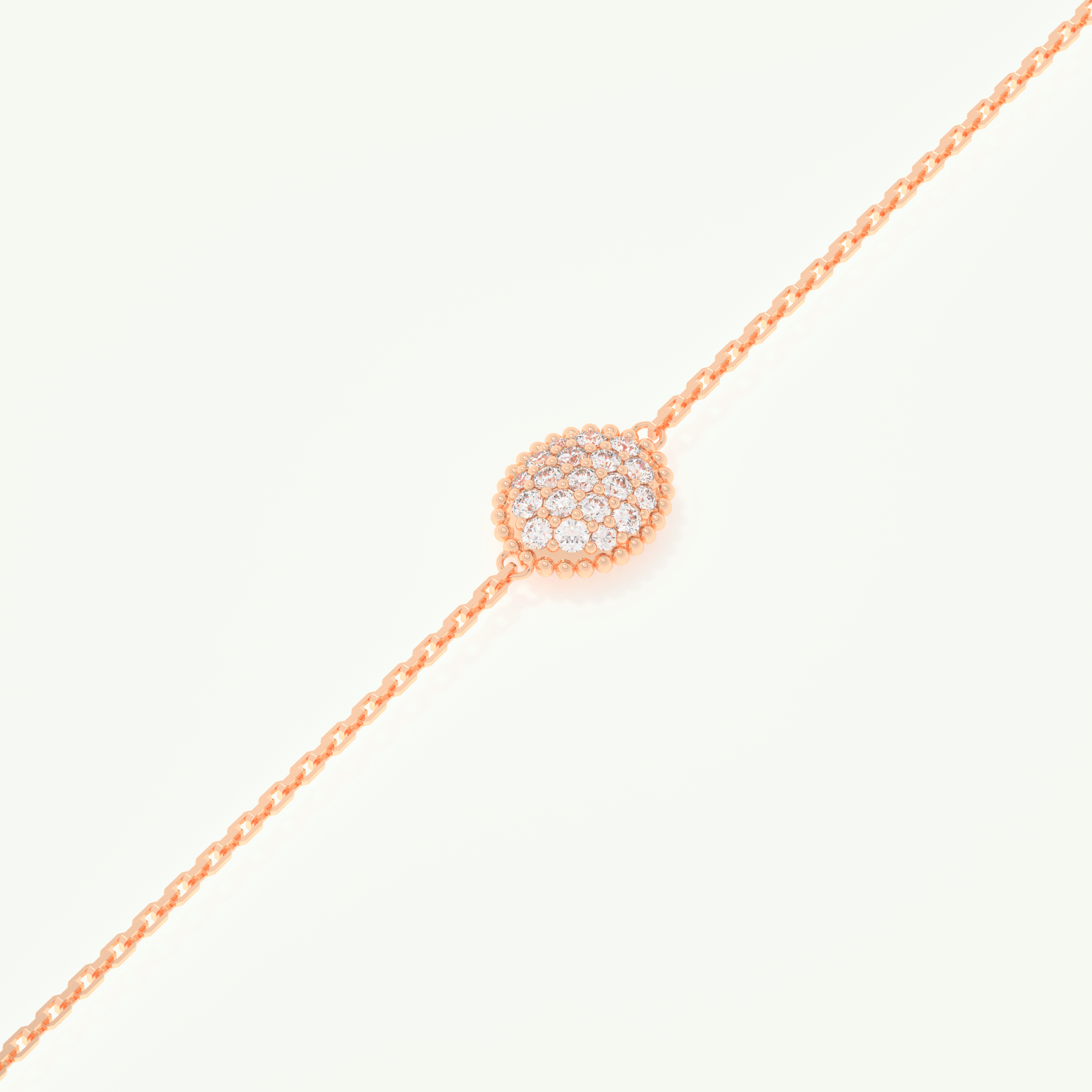 0.53 TCW Round Shaped Lab-Grown Diamond Clover Bracelet 6