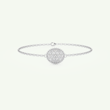 0.53 TCW Round Shaped Lab-Grown Diamond Clover Bracelet 7