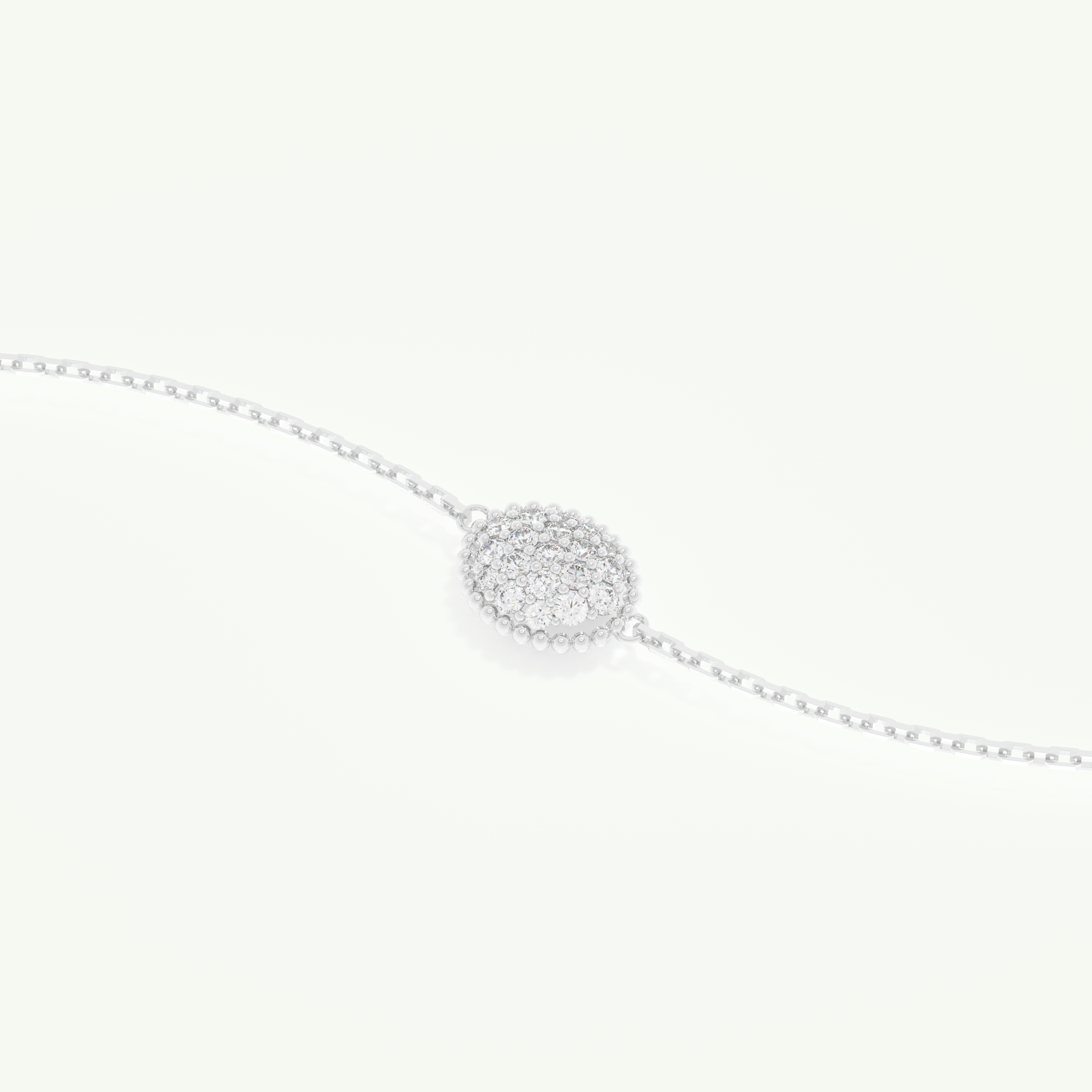 0.53 TCW Round Shaped Lab-Grown Diamond Clover Bracelet 8